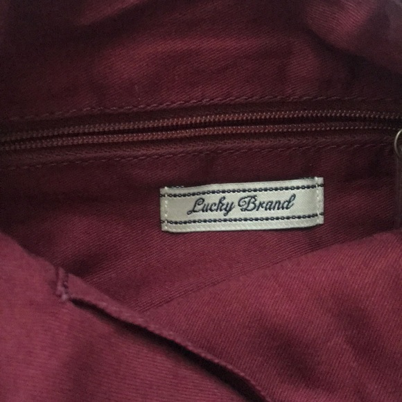 Lucky brand red studded cross body bag - Picture 5 of 6